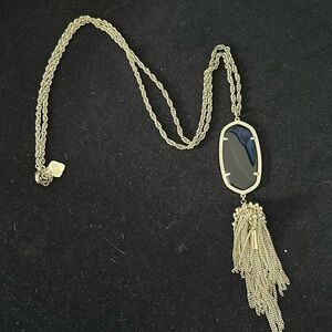 Kendra Scott Rayne Black and Gold Necklace